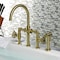 Kingston Brass KS2337CG Industrial Style Bridge Kitchen Faucet with Brass Sprayer, Brushed Brass KS2337CG - alternate 5